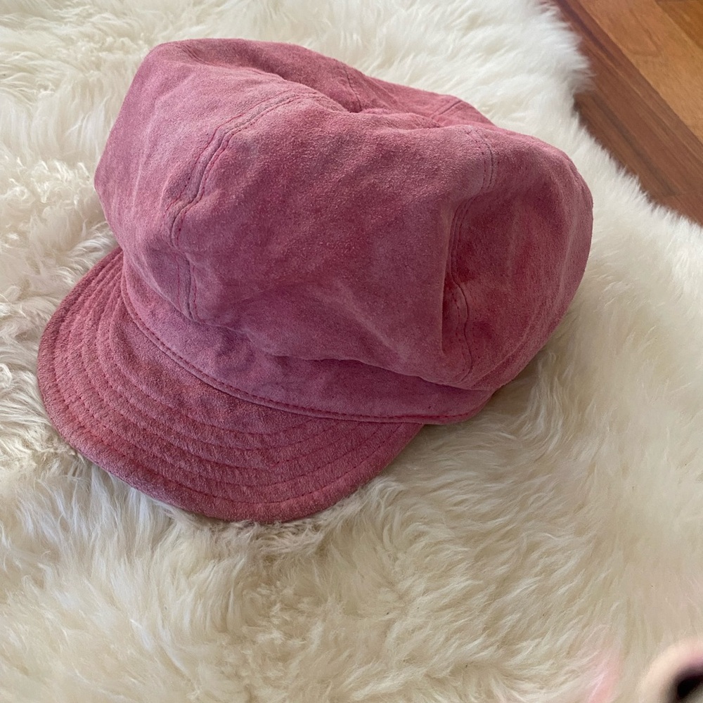 Vintage Leather Pink Women's Cap